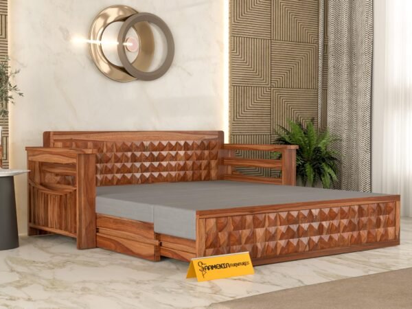 Mamta Furniture wooden Sofa cum bed