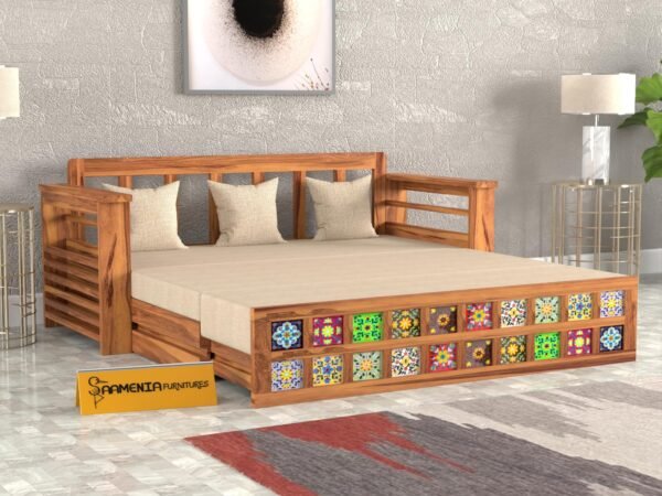 Mamta Furniture wooden Sofa cum bed