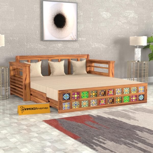 Mamta Furniture wooden Sofa cum bed